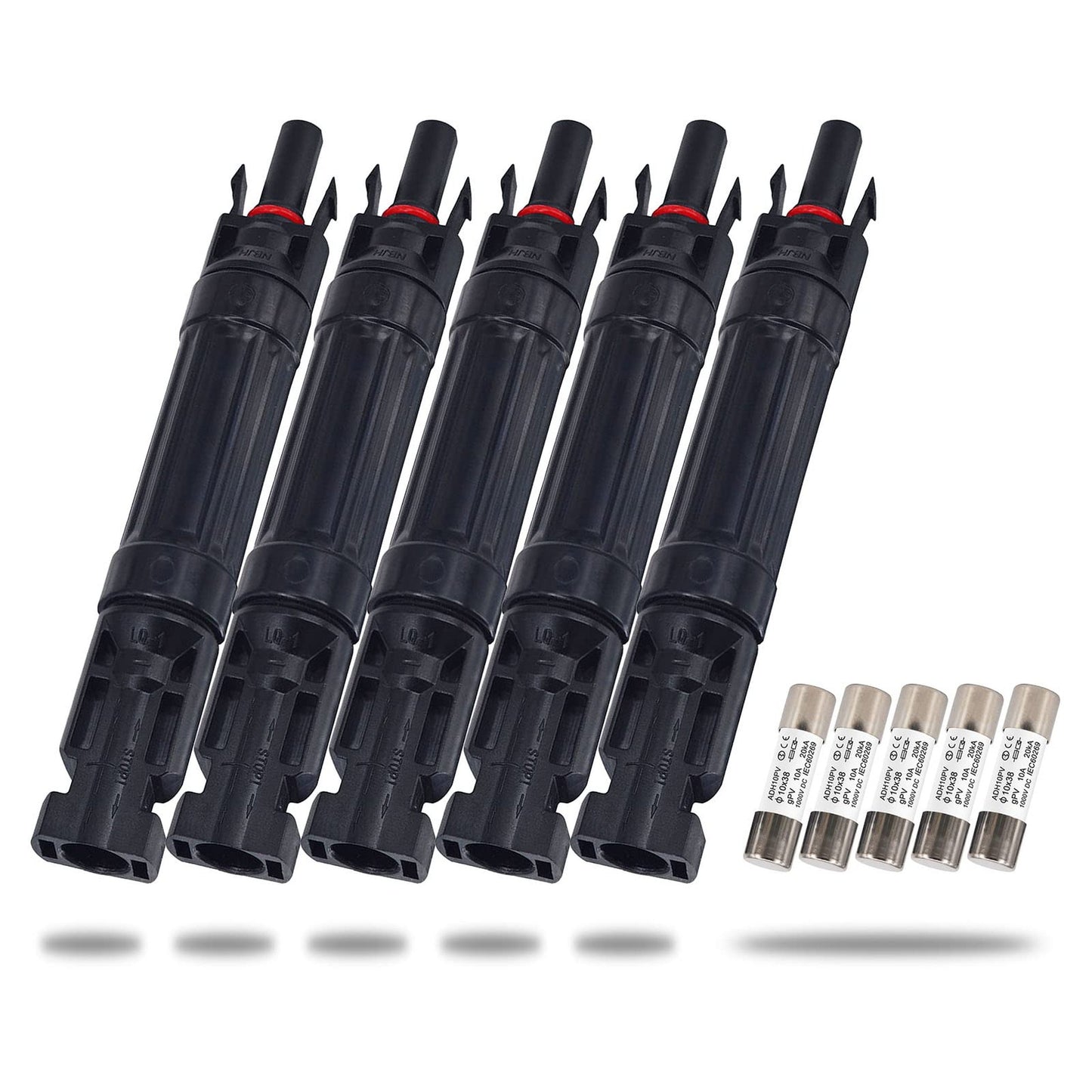 Solar Fuse Holder Kit with Connectors for Panel and Controller Protection