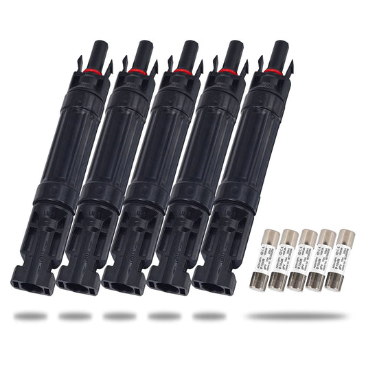 Solar Fuse Holder Kit with Connectors for Panel and Controller Protection