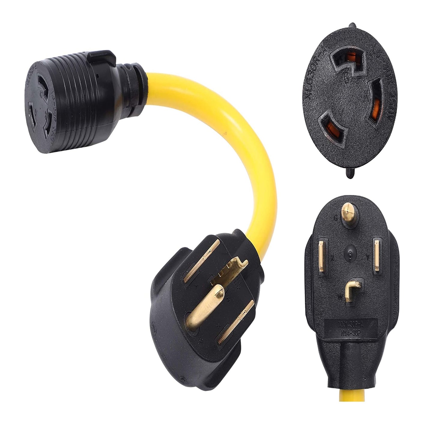 NEMA 14-30P to L6-30R 240V 30A Power Cord Adapter for Generators and EVs