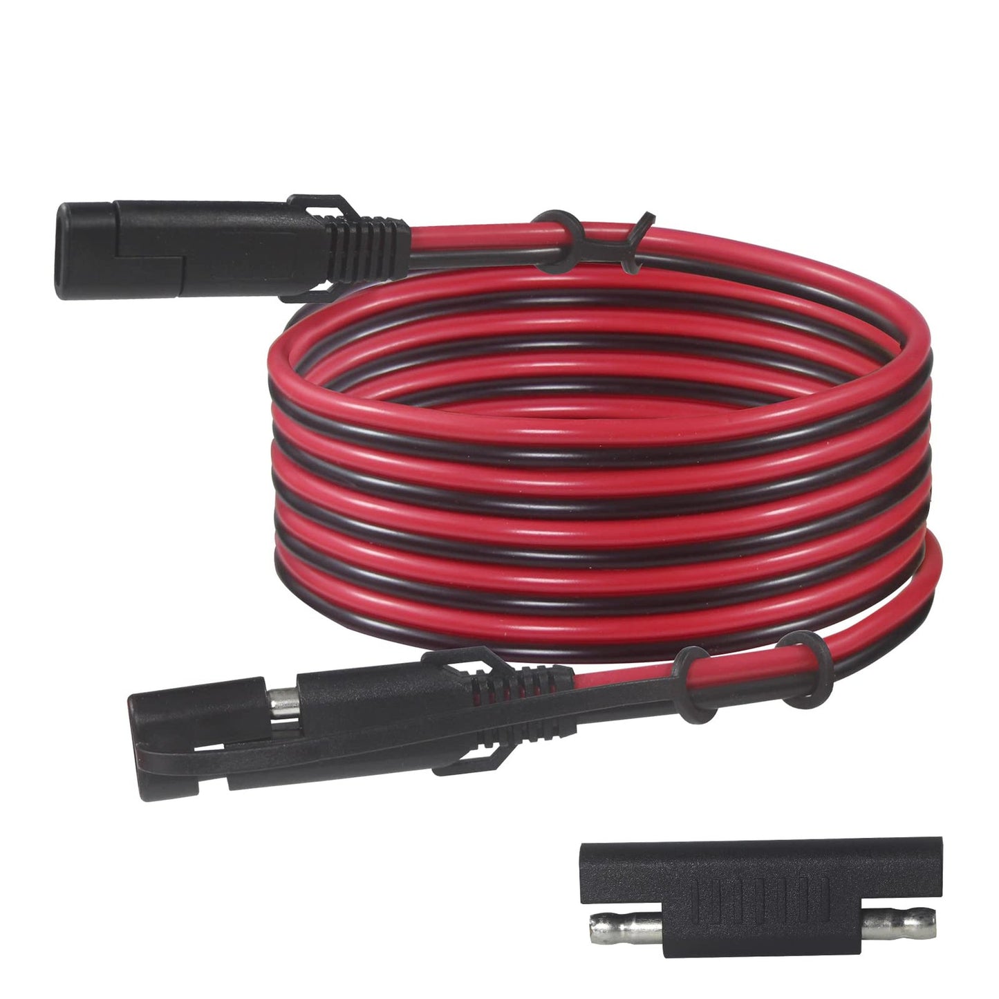 Heavy Duty 6FT SAE Extension Cable 16AWG for Battery and Solar Chargers