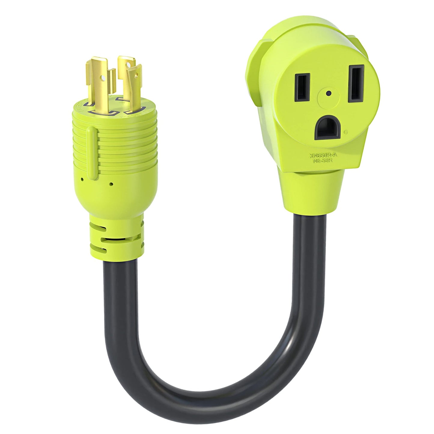 Generator to Welder Adapter Plug, NEMA L14-30P to 6-50R, 10 AWG 1.5FT Cord