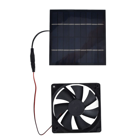 10W Solar Panel with Dual Fans for Efficient Ventilation in Greenhouses and Coops