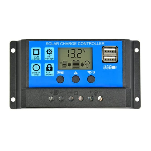 Smart Solar Charge Controller 20A with LCD Display and Dual USB Ports