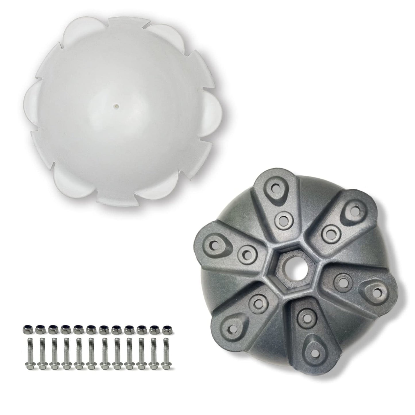 Compact Wind Turbine Hub Kit with 6 Blades and Fasteners for DIY Projects