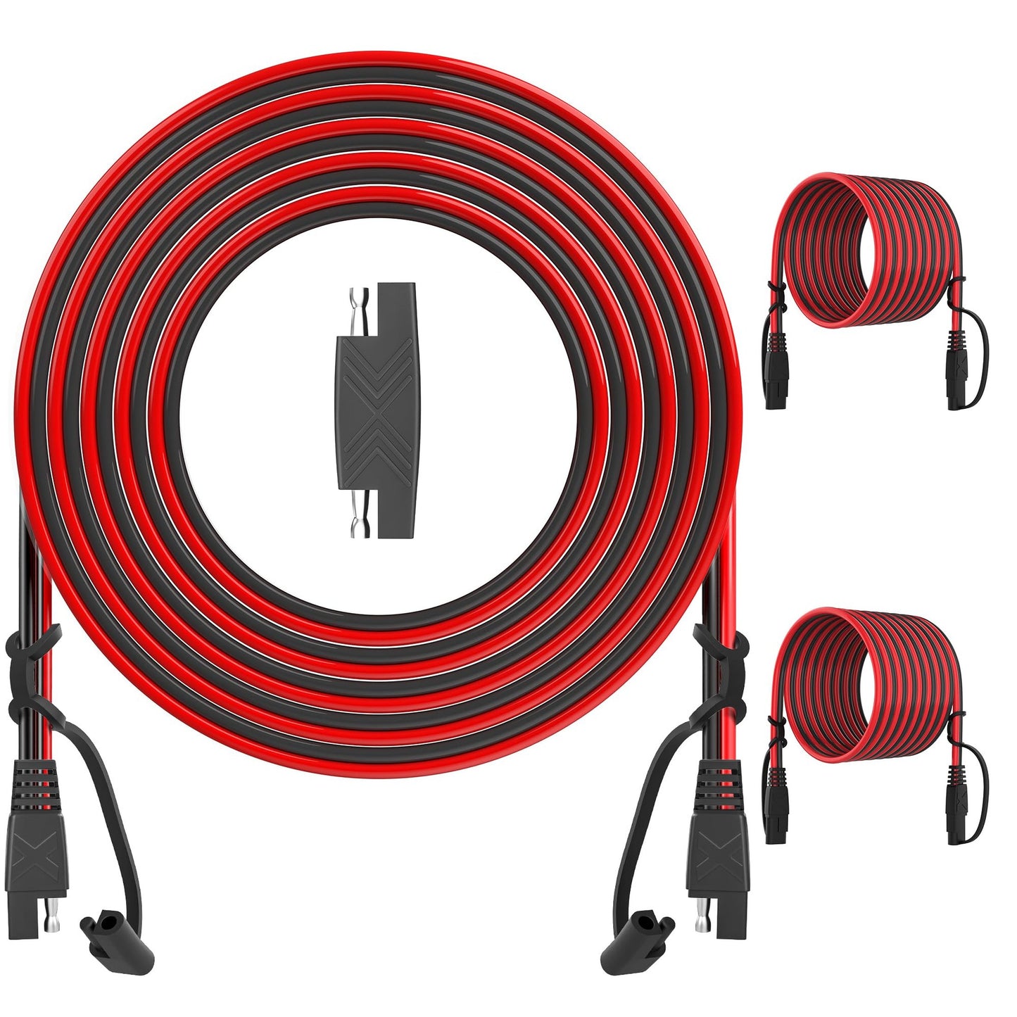 25FT SAE Extension Cable Set for Automotive and Solar Panel Connections
