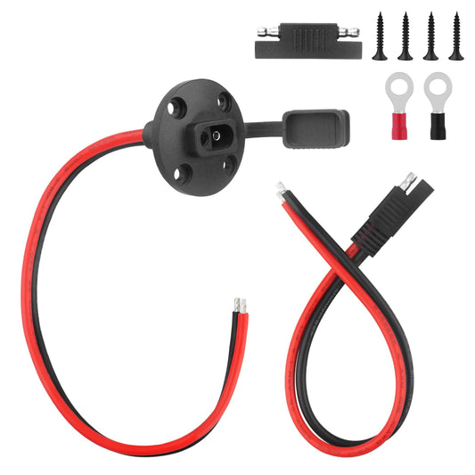 Weatherproof 10AWG Solar SAE Power Socket Connector for RVs and Generators