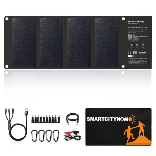 Foldable 28W Monocrystalline Solar Charger for Camping and Devices