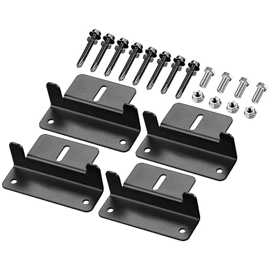 Lightweight Anodized Aluminum Z Bracket Mounts for Solar Panels - Set of 4