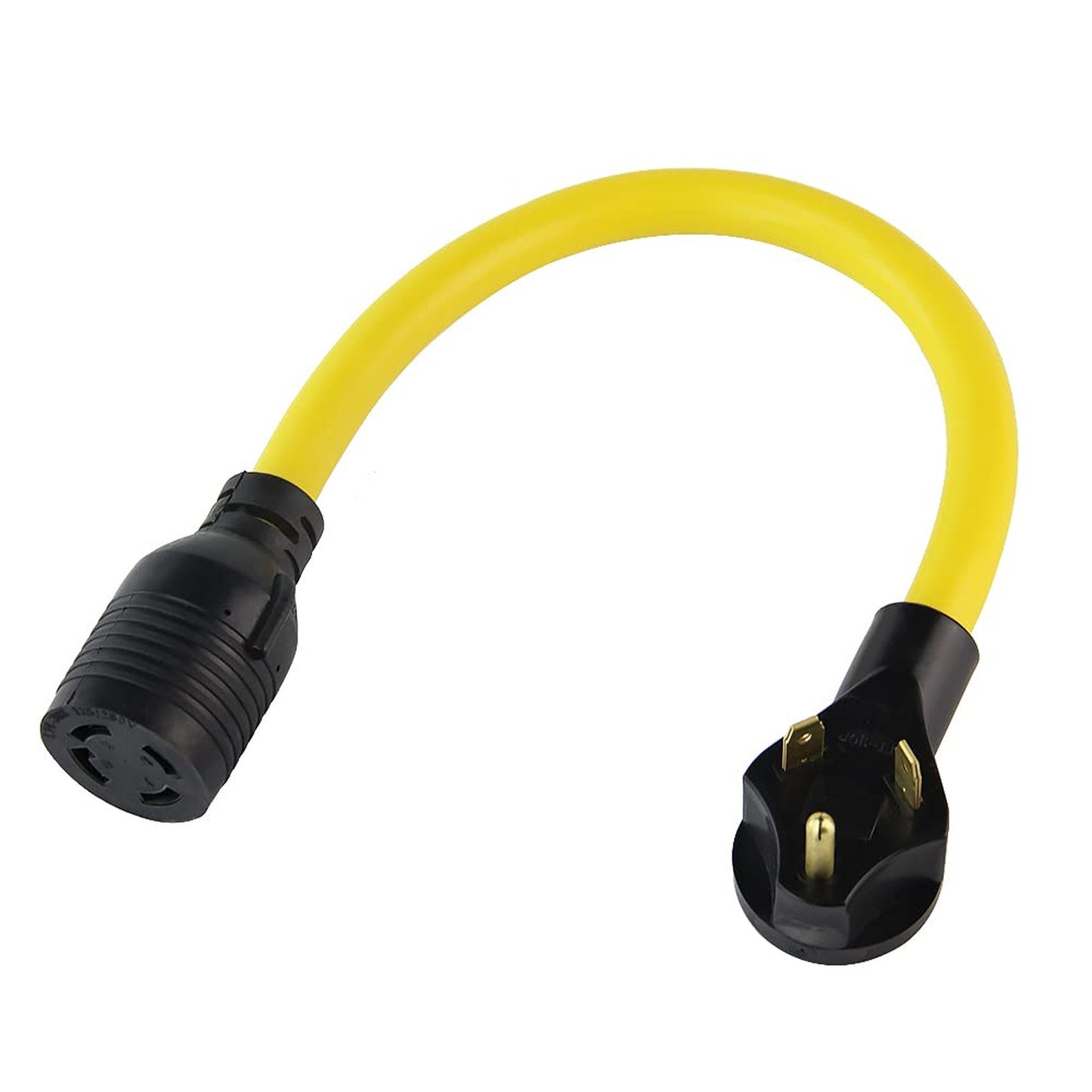 Heavy Duty Generator Adapter 30Amp 3Prong to 4Prong 1.5FT Flexible Cord
