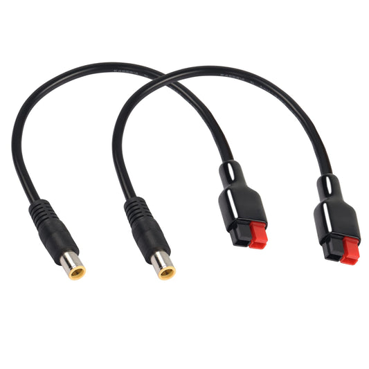 Dual 8mm DC Solar Connector Extension Cable 45A 16AWG 30cm 2 Pack