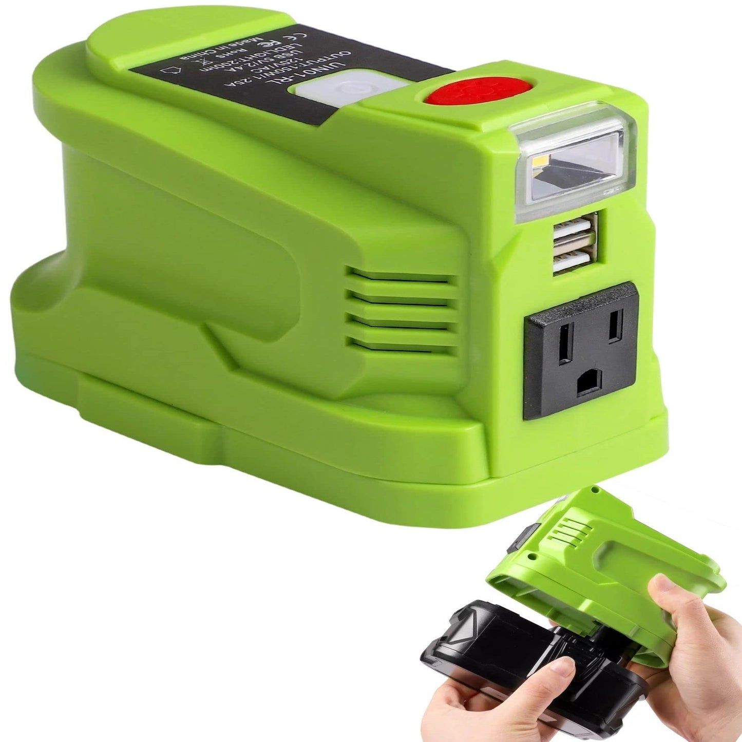 Ryobi 150W Power Inverter Adapter for 18V Lithium Battery Charging