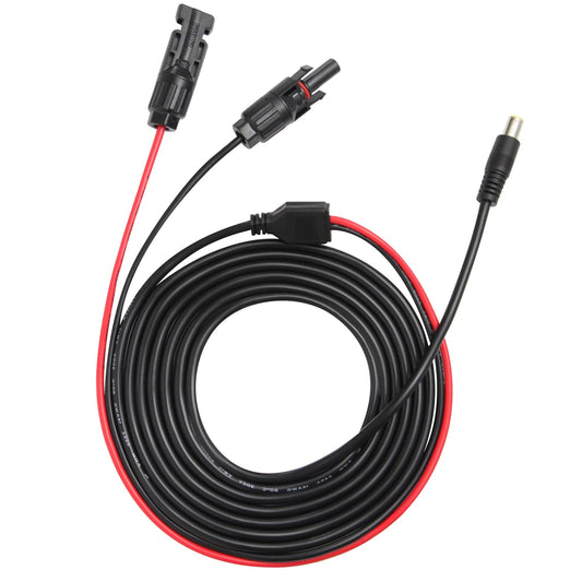 10Ft Heavy Duty Solar Panel Connector to DC8mm Adapter Extension Cable