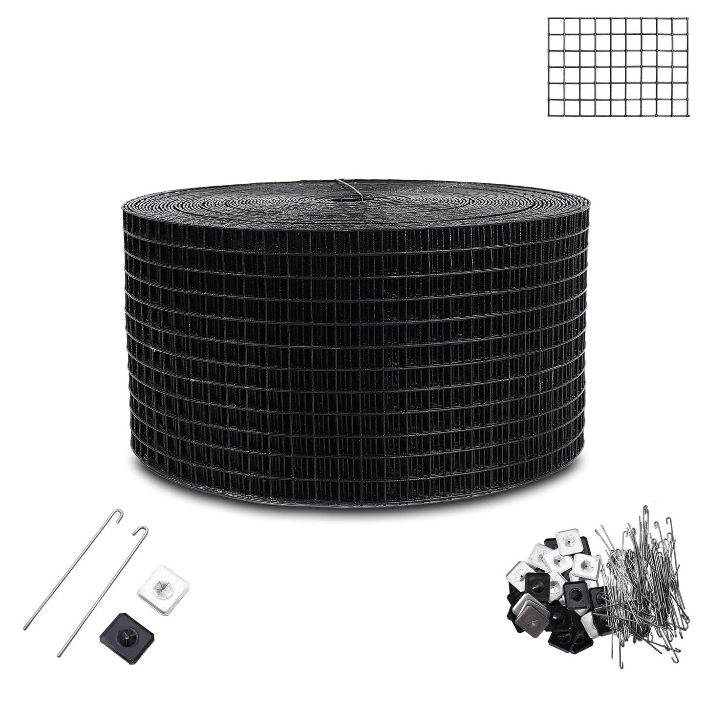 Solar Panel Critter Guard Net with 70 Aluminum Clips for Roof Protection