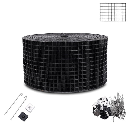 Solar Panel Critter Guard Net with 70 Aluminum Clips for Roof Protection