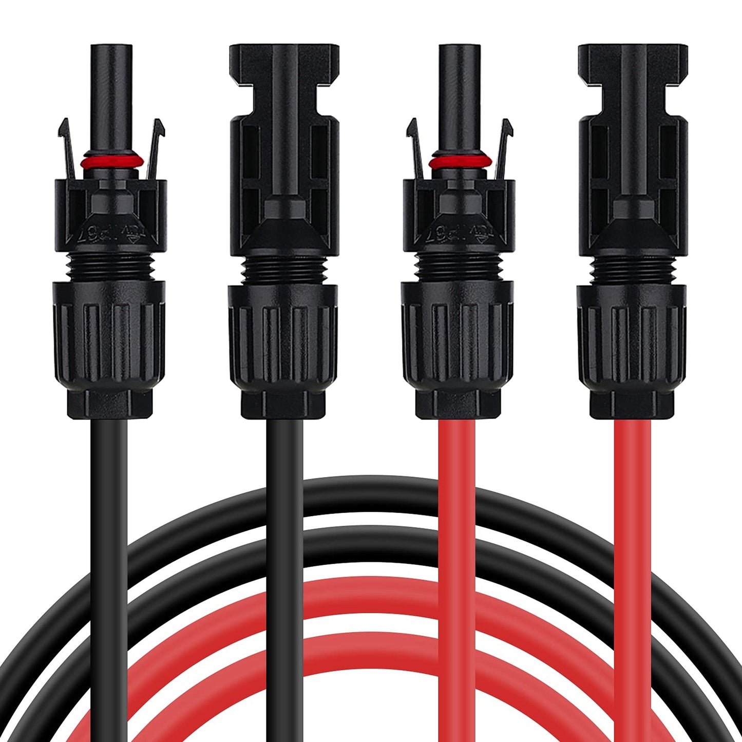 20FT 10AWG Solar Extension Cable Kit with Weatherproof Connectors