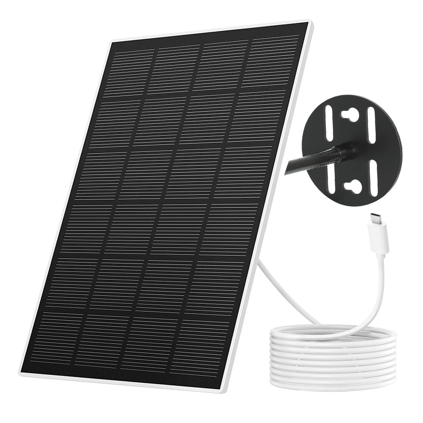 Solar Panel Charger for Bird Feeder Camera, IP65 Waterproof, 360 Swivel
