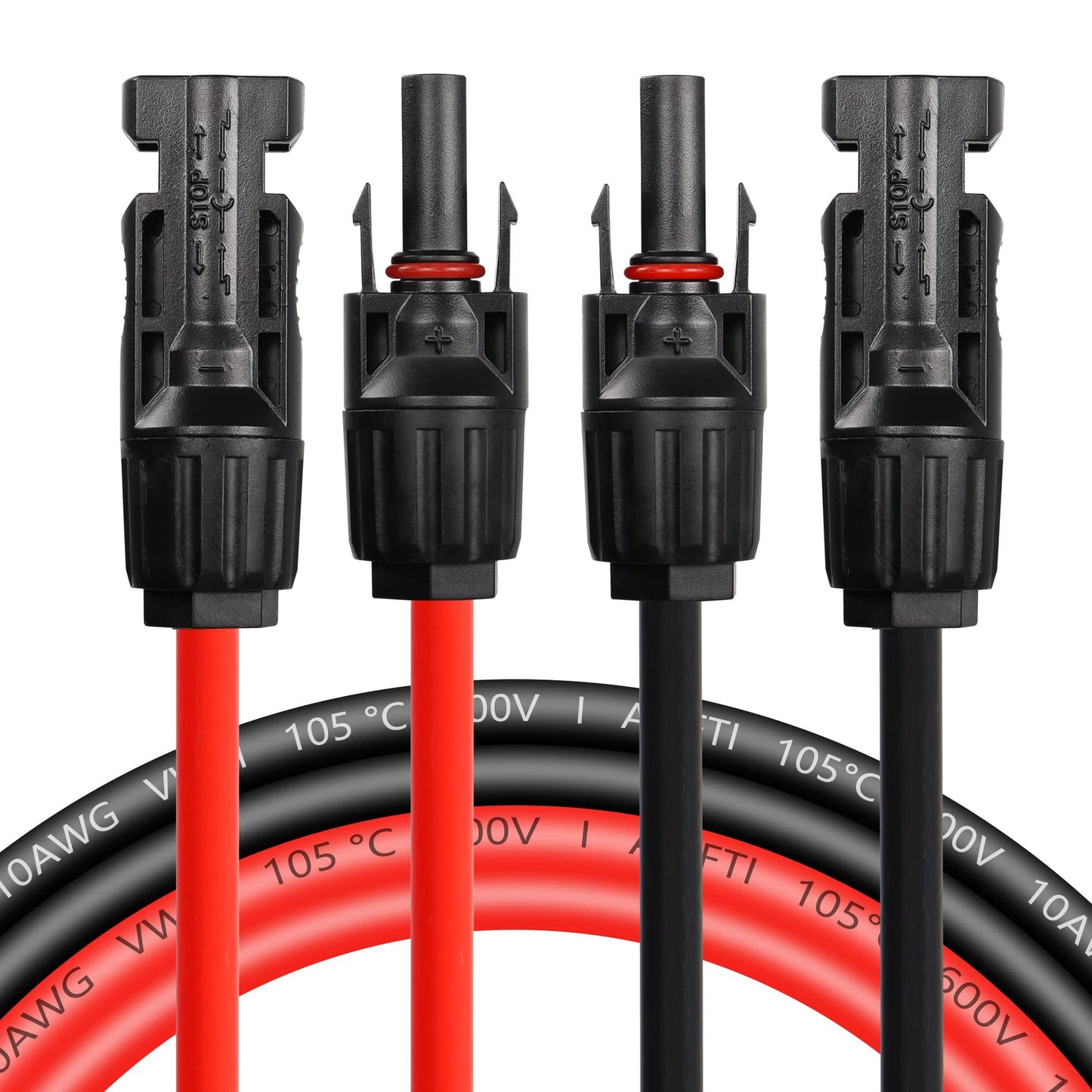 Solar Panel Extension Cable 10AWG 3.2FT with Male Female Connectors