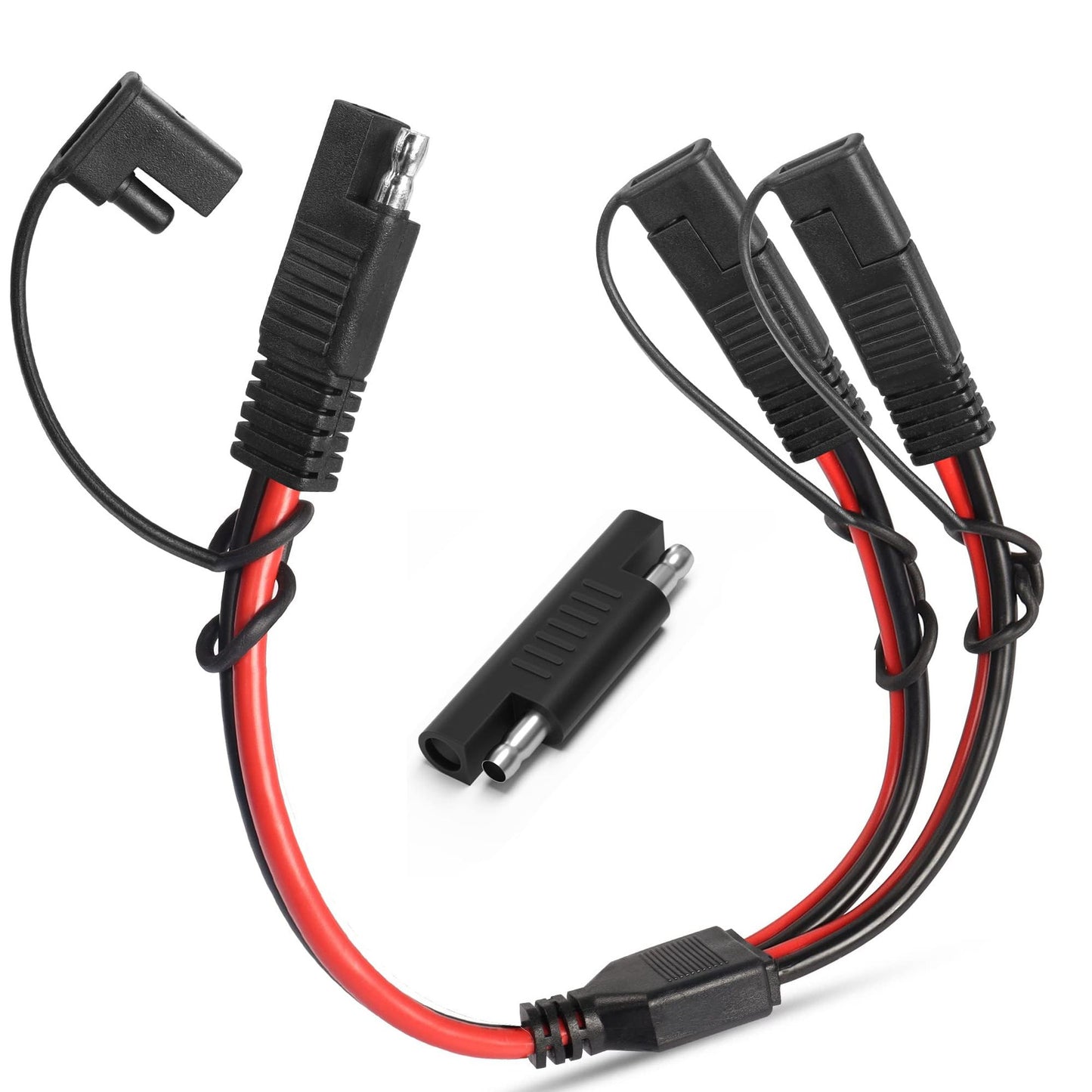 SAE Y Splitter Extension Cable for Solar Panel Charging 30cm 14AWG