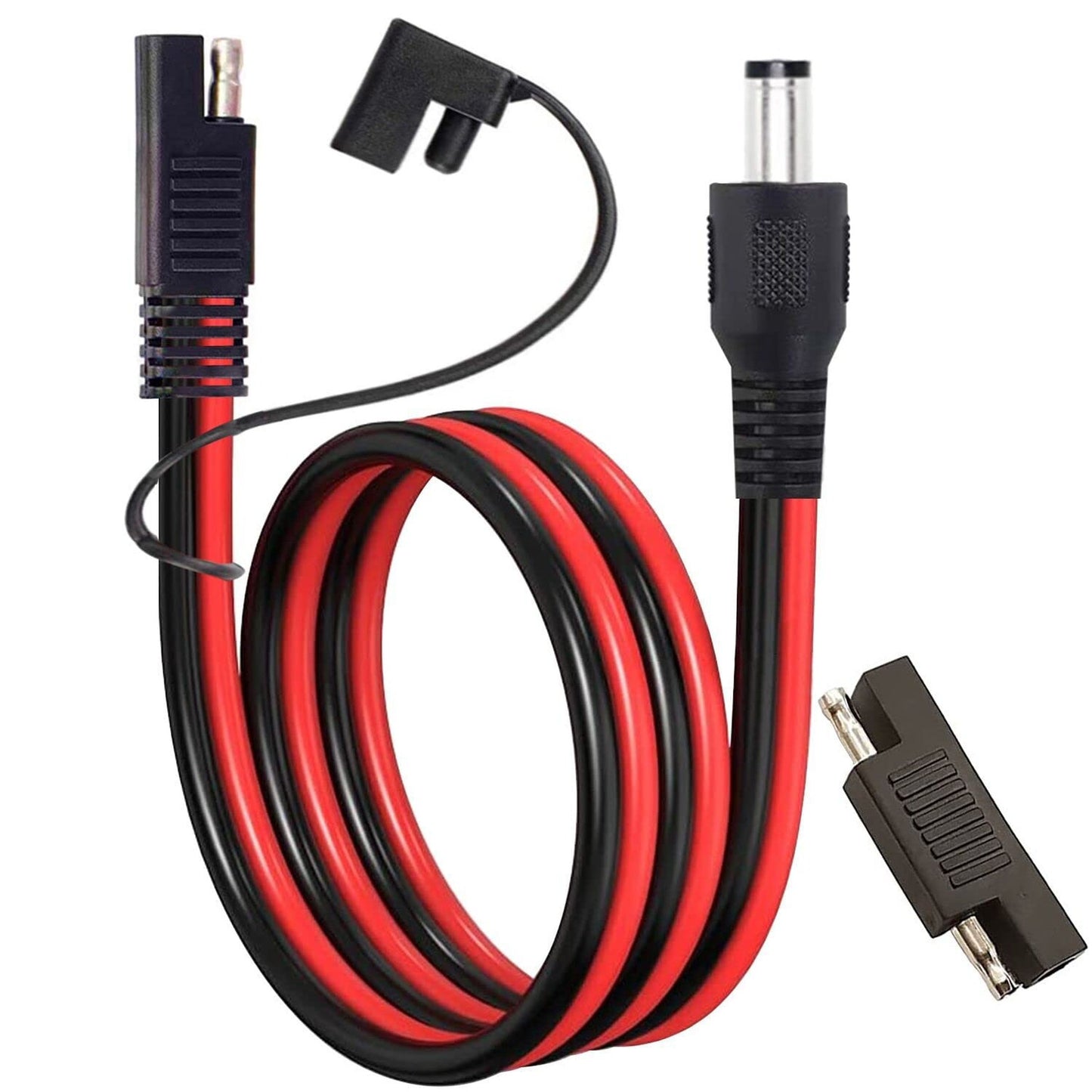 SAE to DC Coaxial Adapter Cable for Automotive and Solar Applications 2ft