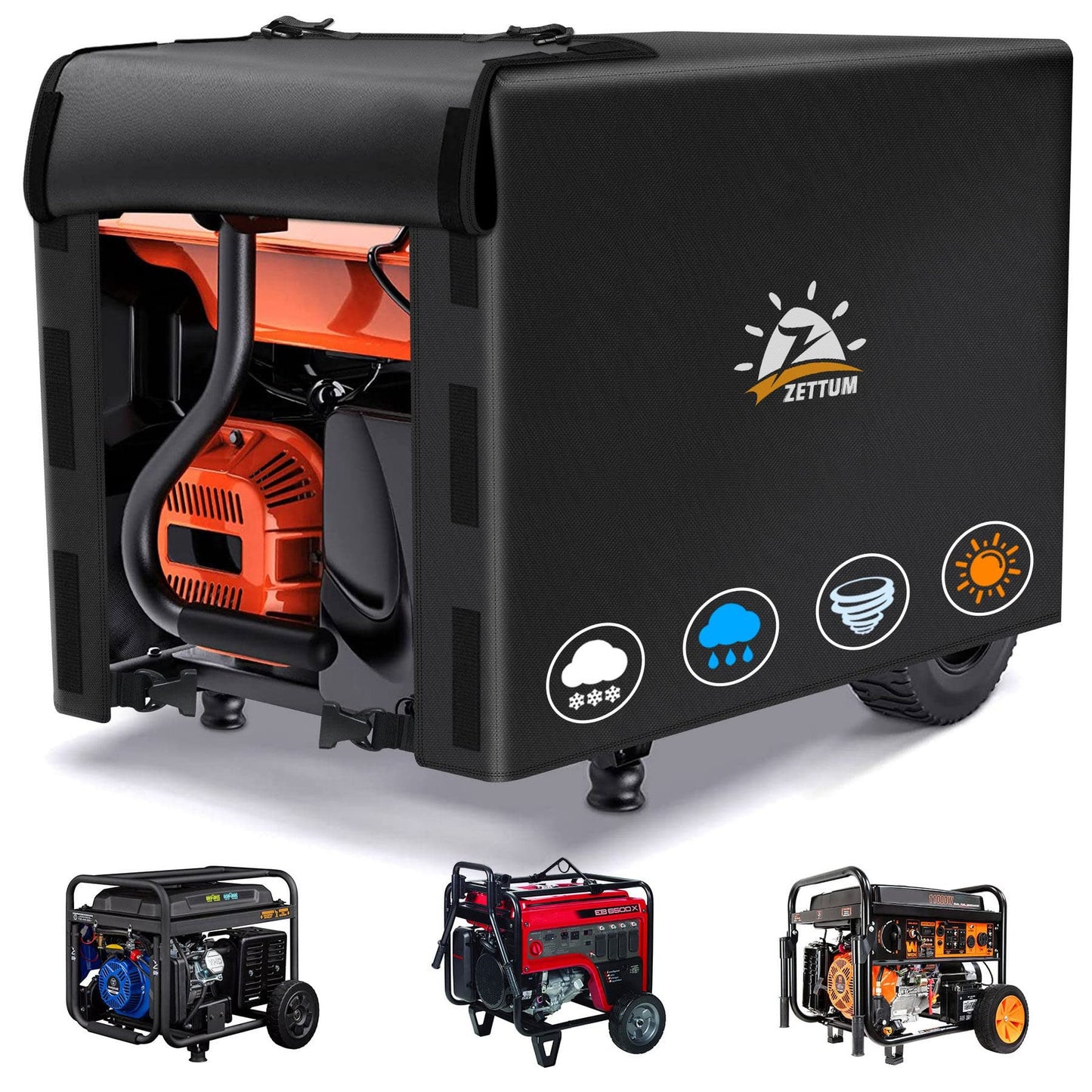 Heavy Duty 600D Waterproof Generator Cover for 32 Inch Portable Units