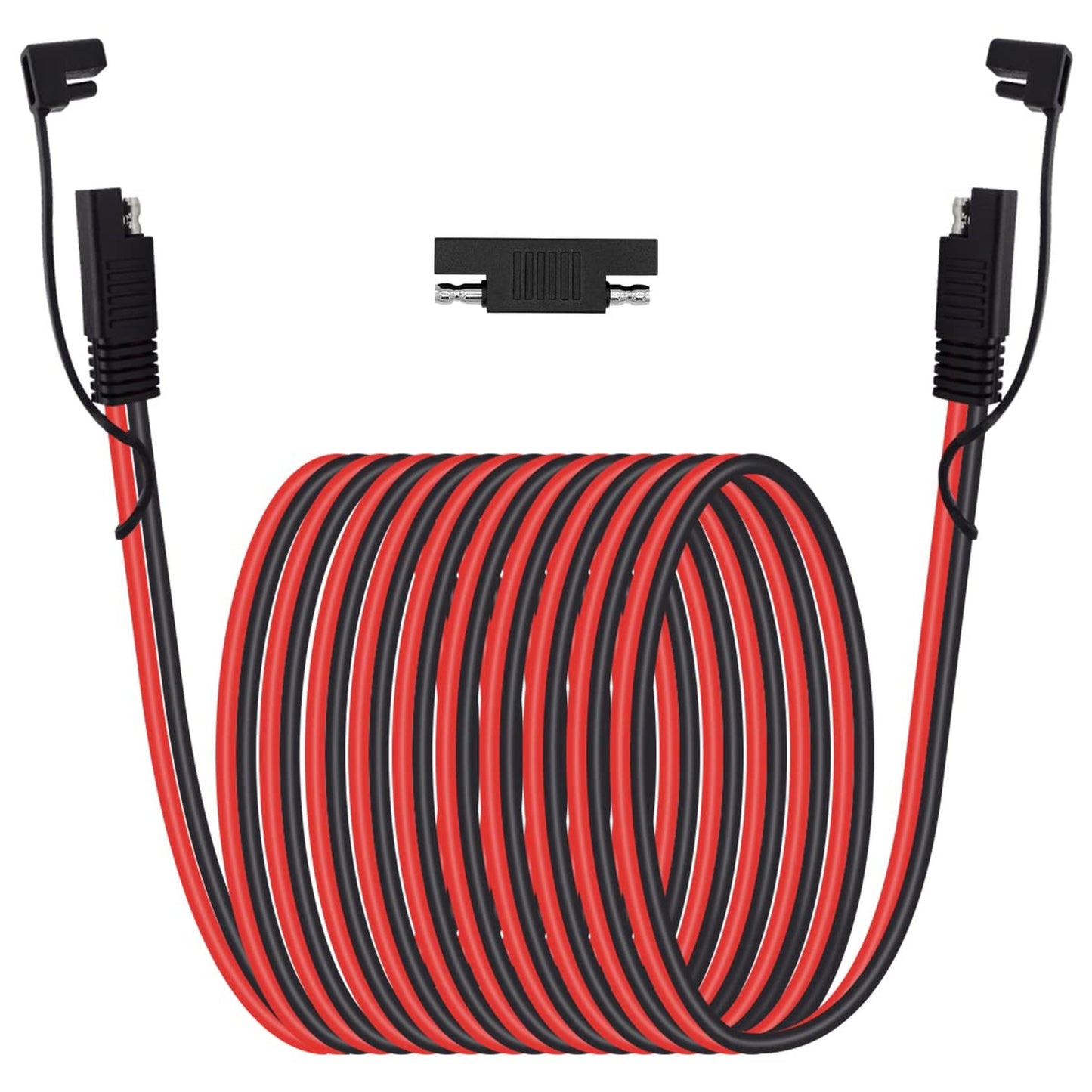 SAE 30FT Extension Cable 14 AWG with Quick Disconnect and Polarity Adapter