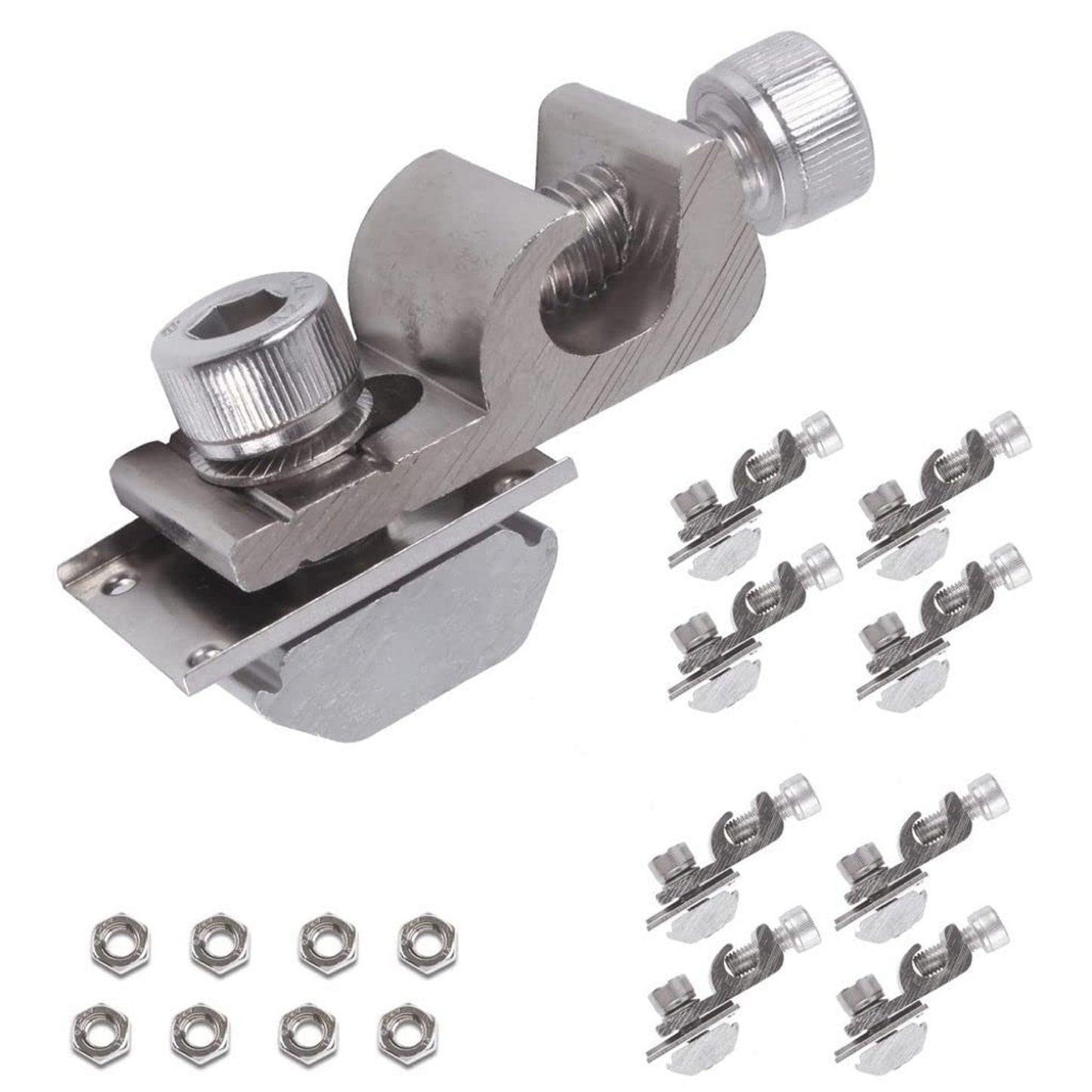 Solar Panel Ground Clamp Set with Lay-In Lug for Secure Earthing Connection