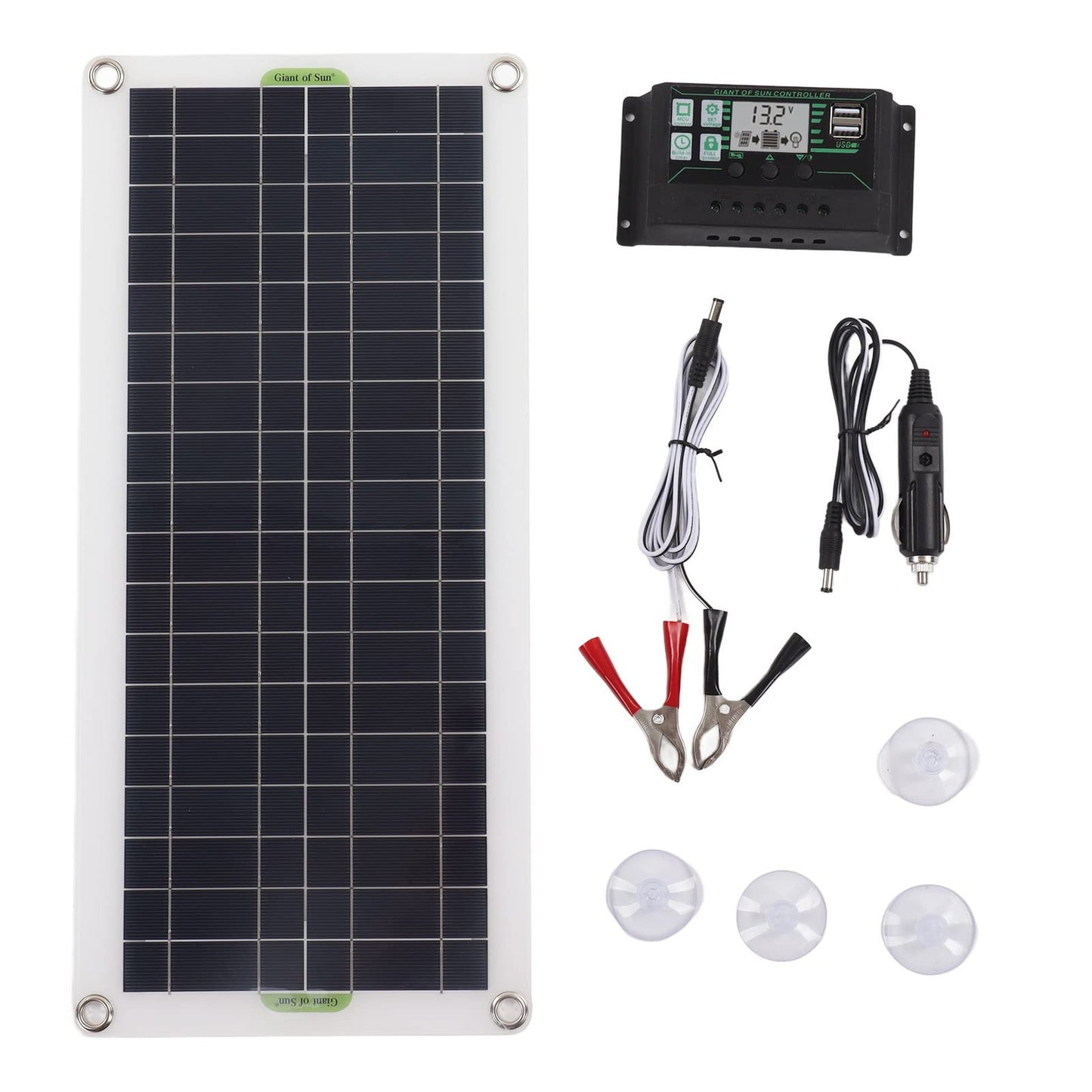 30W Solar Panel Kit with 30A Voltage Controller for RVs and Boats