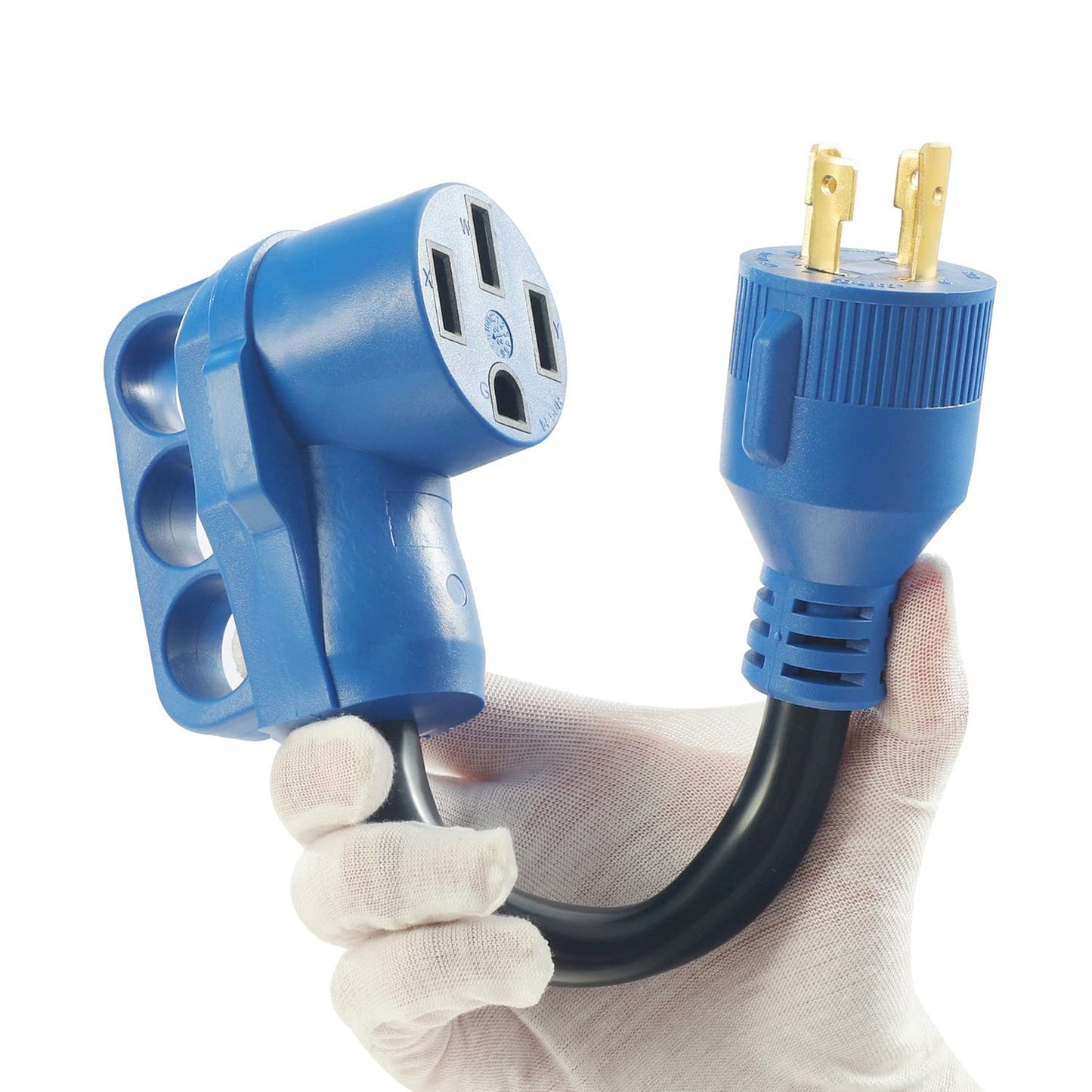 30 Amp to 50 Amp RV Power Adapter for Generators and Electrical Cords