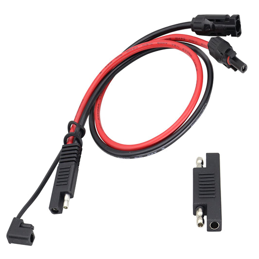 SAE to M-C-4 Adapter Cable for Solar Panels and RVs, 1.8FT Extension