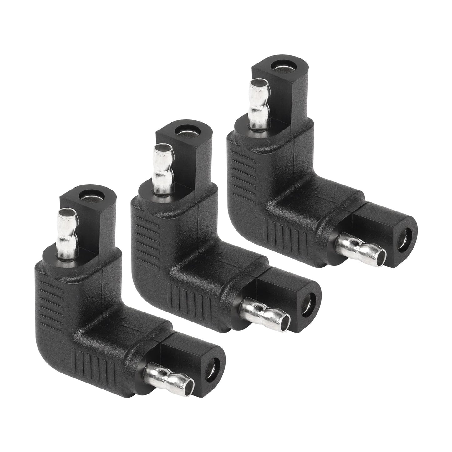 90 Degree SAE Polarity Reverse Adapter Set for Solar Panel Charging