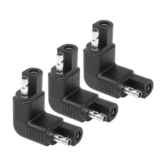 90 Degree SAE Polarity Reverse Adapter Set for Solar Panel Charging