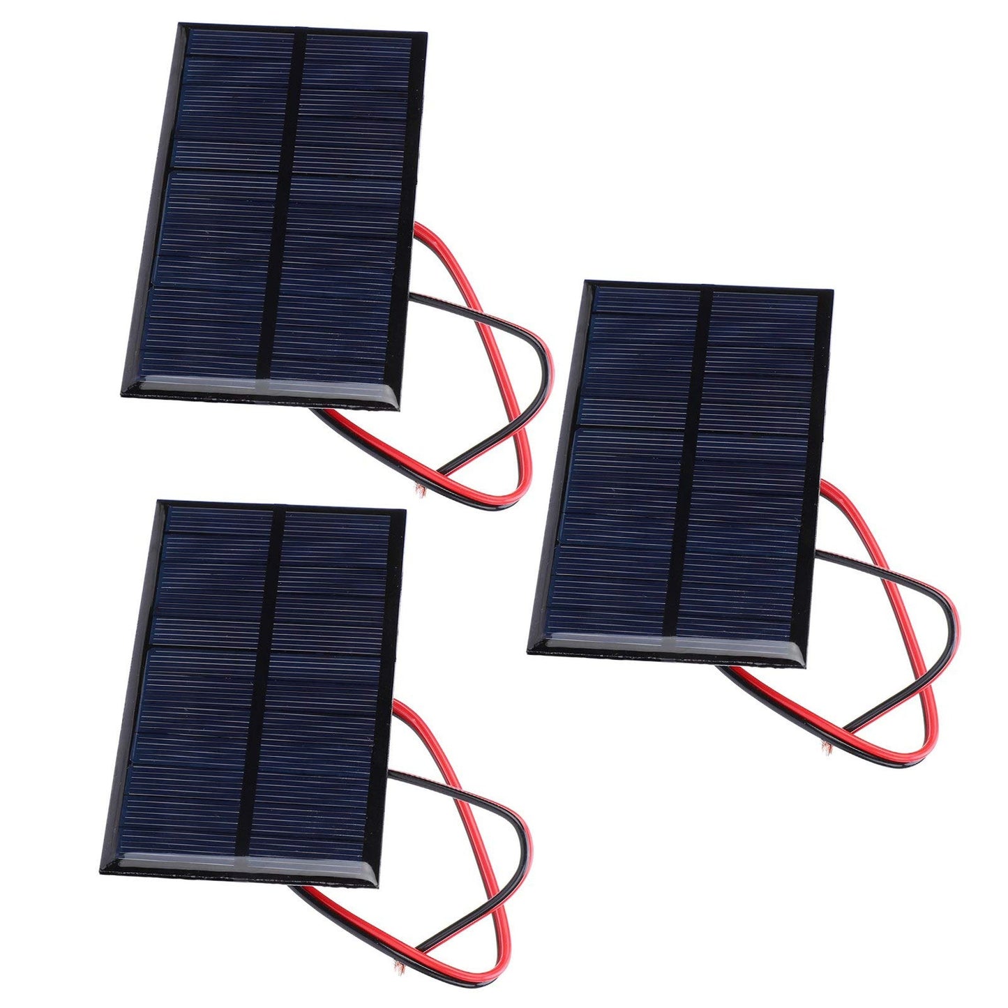 Compact Solar Charger Kit for Outdoor Adventures - 3Pcs 6V Polycrystalline Panels