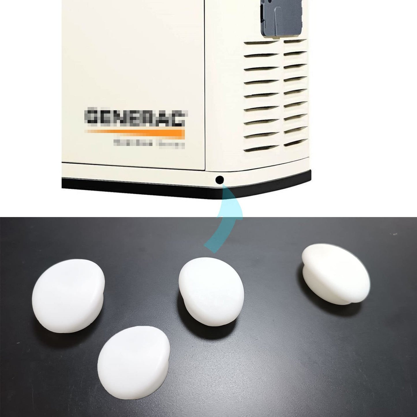Generac Generator Hole Plug Kit - 4 Base Adapters for Home Use