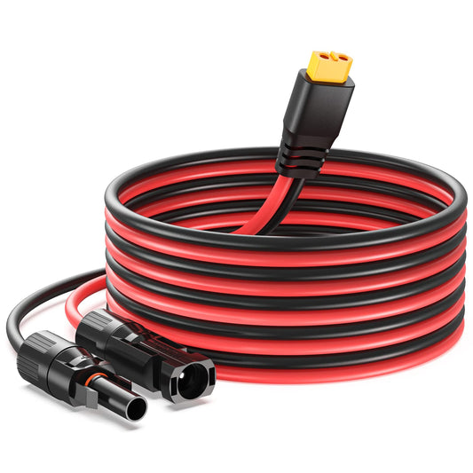 Solar XT60 Charge Extension Cable 10Ft for LiFePO4 Battery Connection