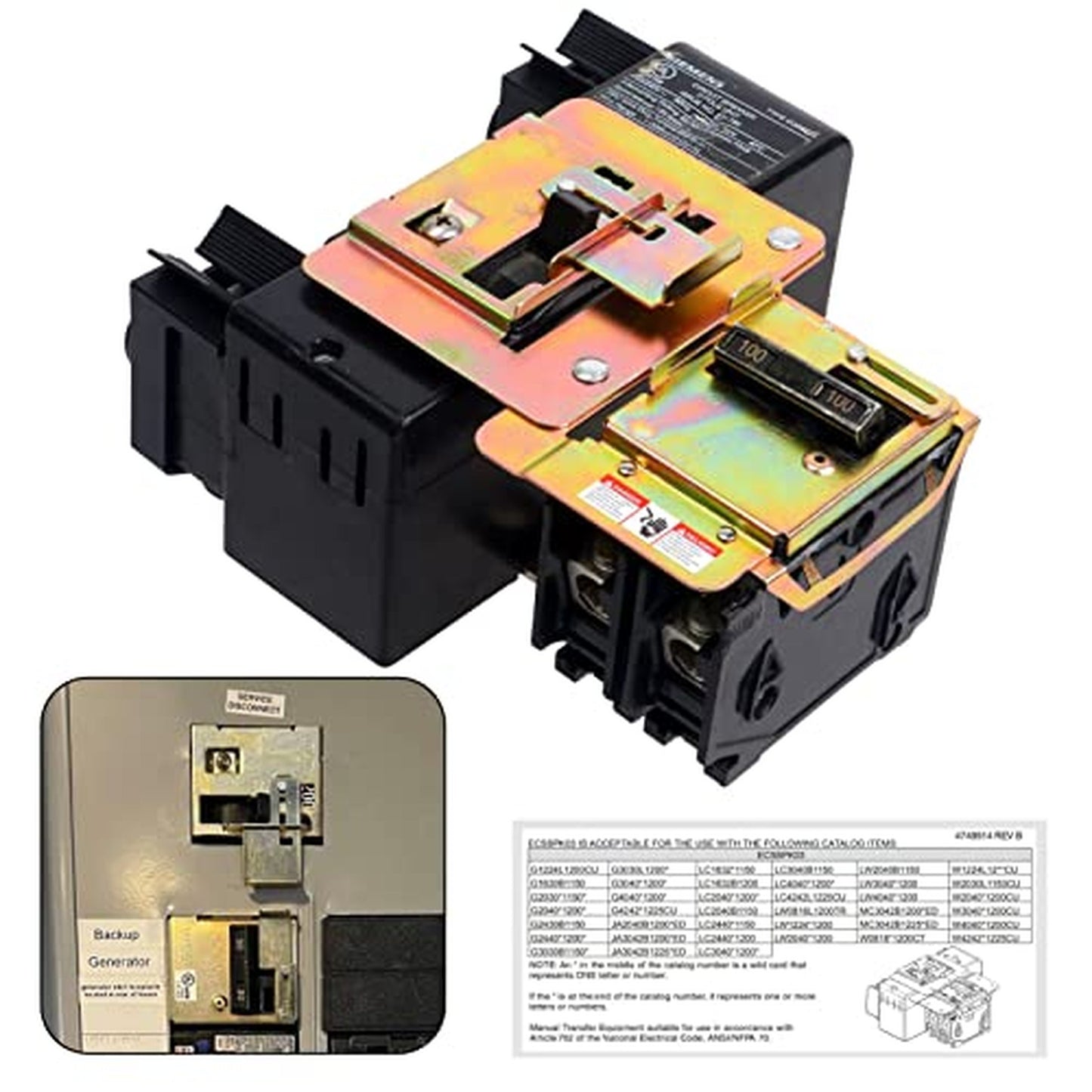 Siemens Murray Generator Interlock Kit for Safe Power Management