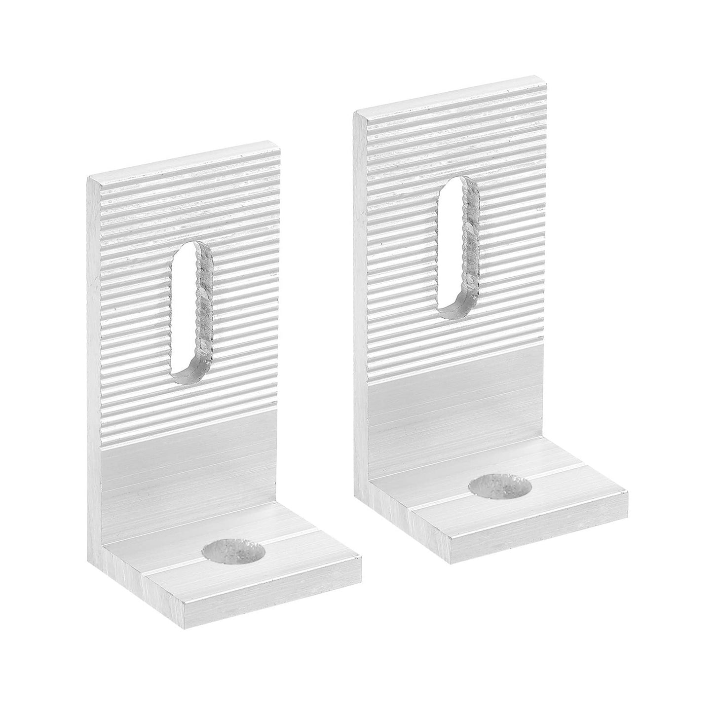 Aluminum Alloy L Brackets for Solar Panel Mounting - 10.5mm Diameter, 2 Pack