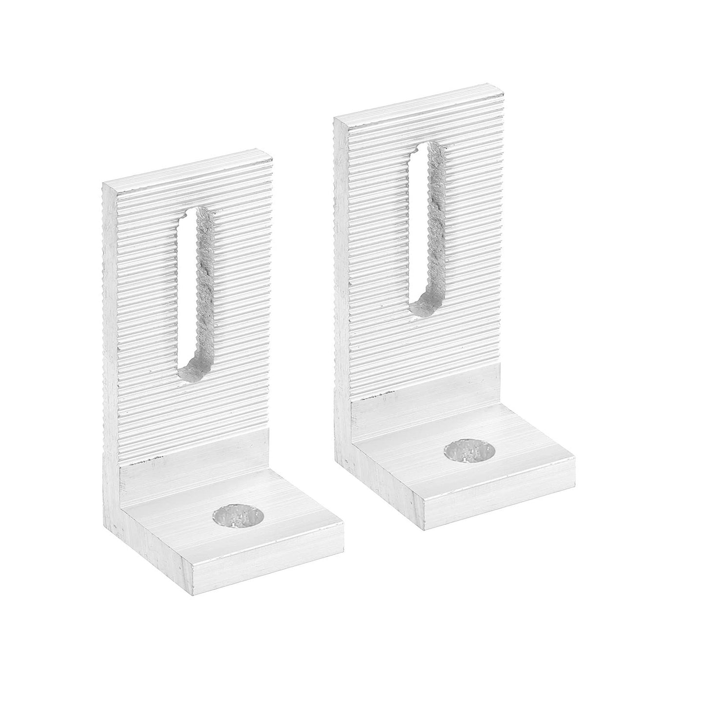 Aluminum Alloy L Brackets for Solar Panel Mounting - 8mm Diameter, Pack of 2