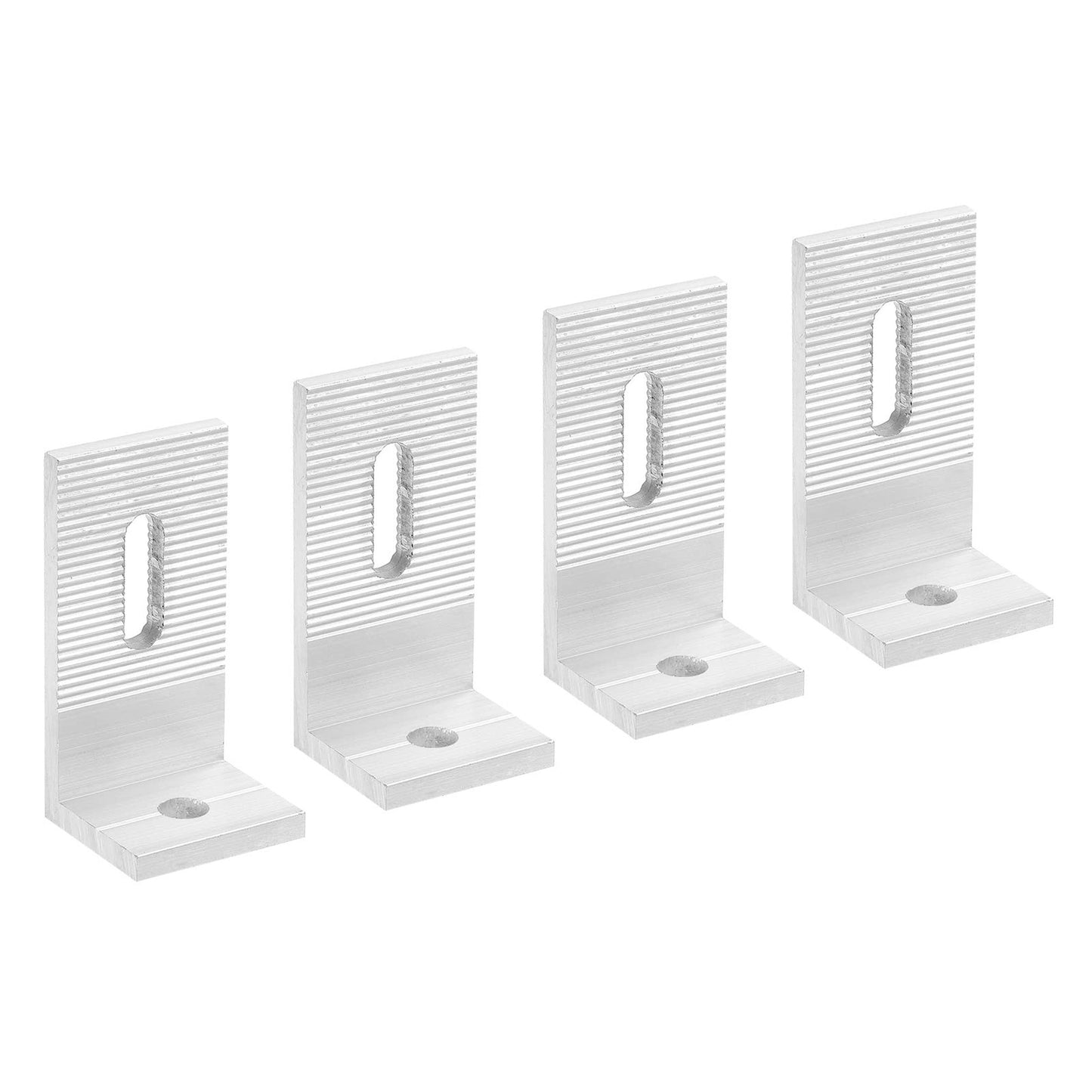 Aluminum L Brackets for Solar Panel Mounting - 8mm Diameter, Pack of 4