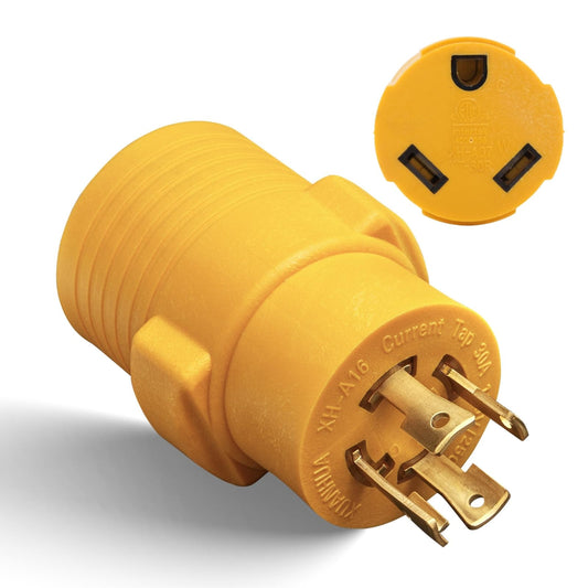 30 Amp RV Generator Adapter NEMA L14-30P to TT-30R Heavy Duty Plug