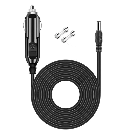 Versatile 12V/24V DC Car Charger Cable for Portable Power Stations