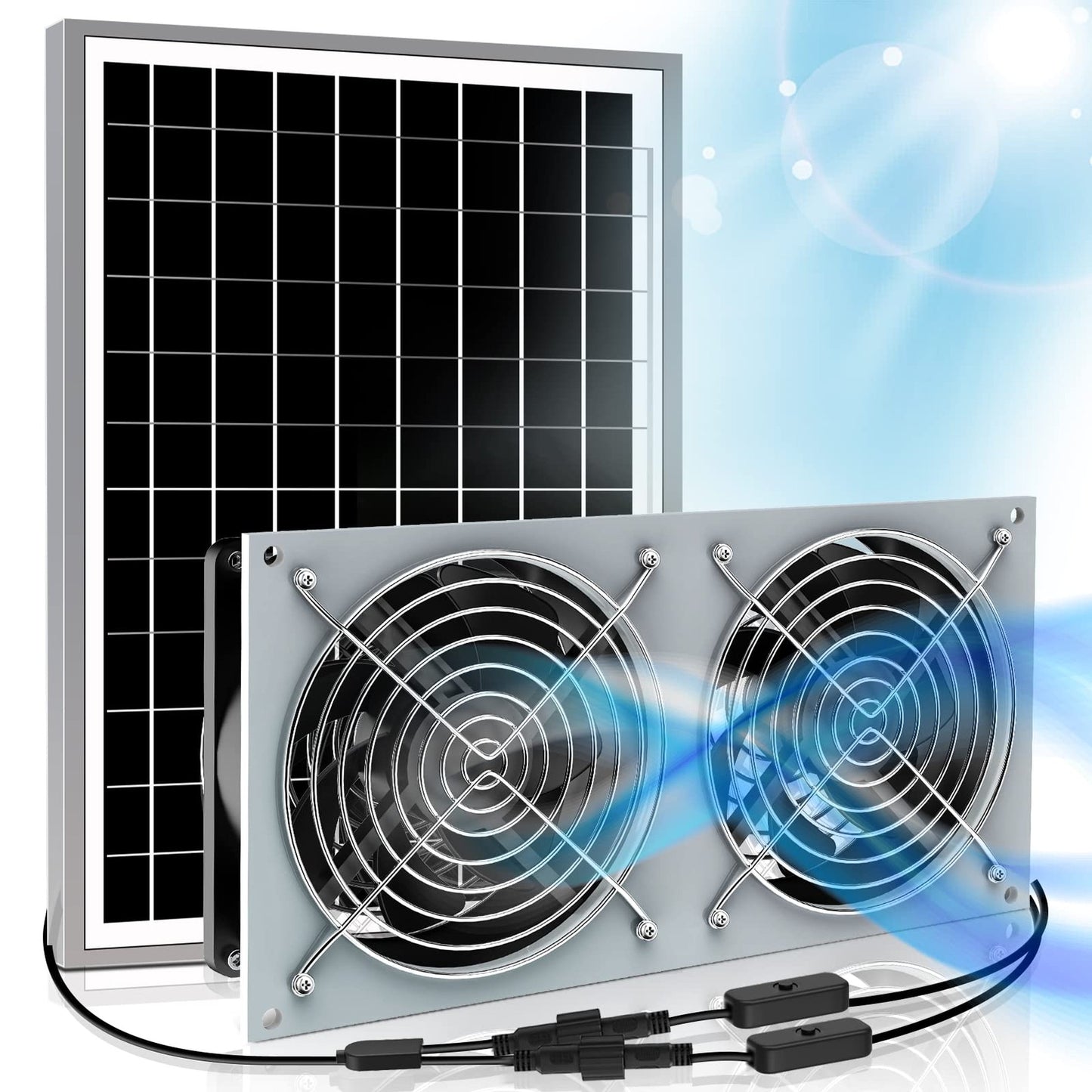 Eco Breeze Solar Fan System for Greenhouses and Outdoor Spaces