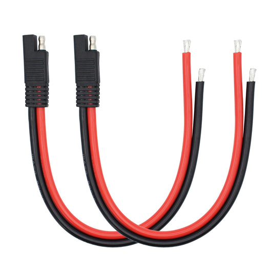 SAE Connector Extension Cable 30cm for Solar Panels and Vehicles 2-Pack