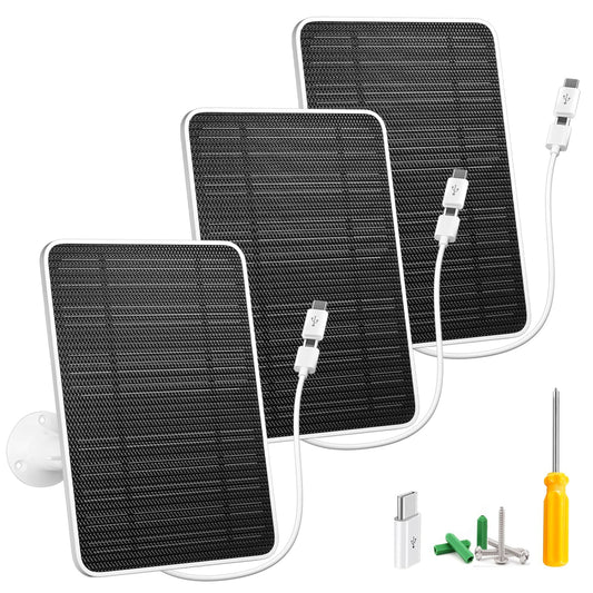 SolarGuard 5W USB Solar Panel for Security Cameras with Adjustable Mount