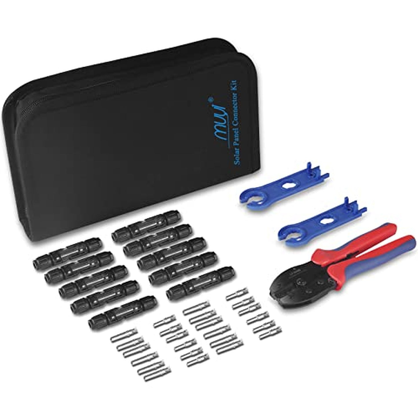 Comprehensive Solar Panel Tool Kit with Connectors and Wire Crimper