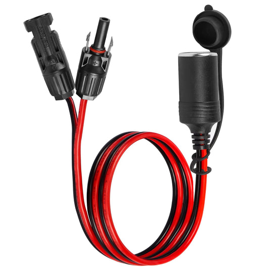 Solar Panel to Cigarette Lighter Adapter Cable for RV Power Stations 1M