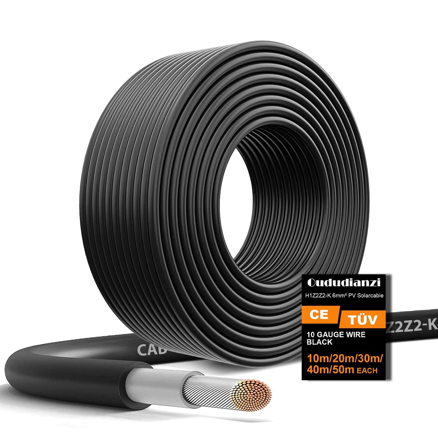 SolarFlex 20m Tinned PV Wire for Outdoor Solar Systems and RVs