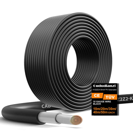 SolarFlex 20m Tinned PV Wire for Outdoor Solar Systems and RVs
