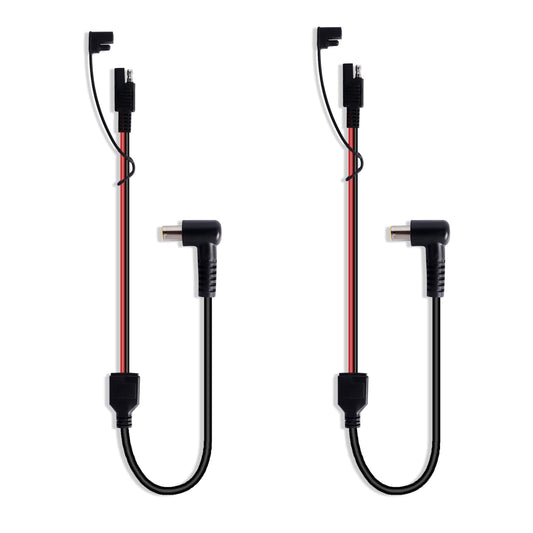 Right Angle 14AWG Male Elbow to SAE Plug Power Cord for Solar Charging