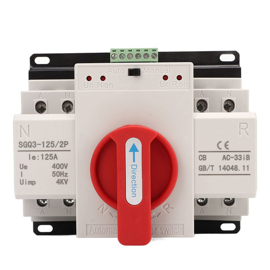 Smart Dual Power Changeover Switch 400V 125A for Inverters and Solar
