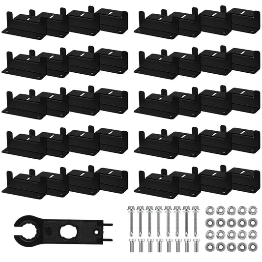 Solar Panel Mounting Bracket Kit - 40 Pcs Z Brackets for Off-Grid Installations